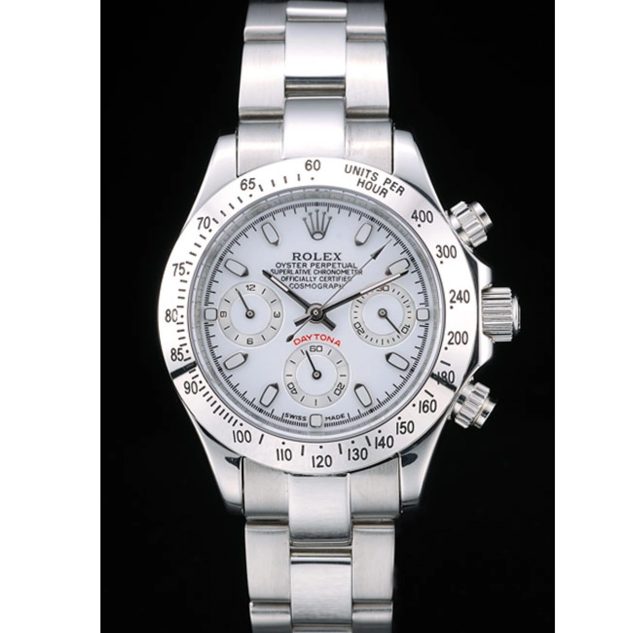 Aaa fake watches Stainless Tachymeter White Rolex Daytona Steel Dial Case Lady 0616